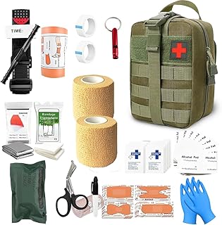 Erste Hilfe Set Outdoor, 49 Stück First Aid Kit Outdoor, Medizinische Taktische Tasche, Medizinische Tasche für Camping Jagd, Wandern, Zuhause, Auto, Klettern
