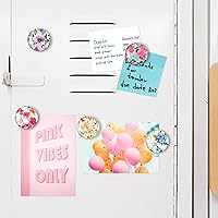 Vista 3 de MORCART 30 imanes para refrigerador, imanes para nevera, calcomanías de flores para decoración de nevera, imanes para nevera de cocina, pizarra