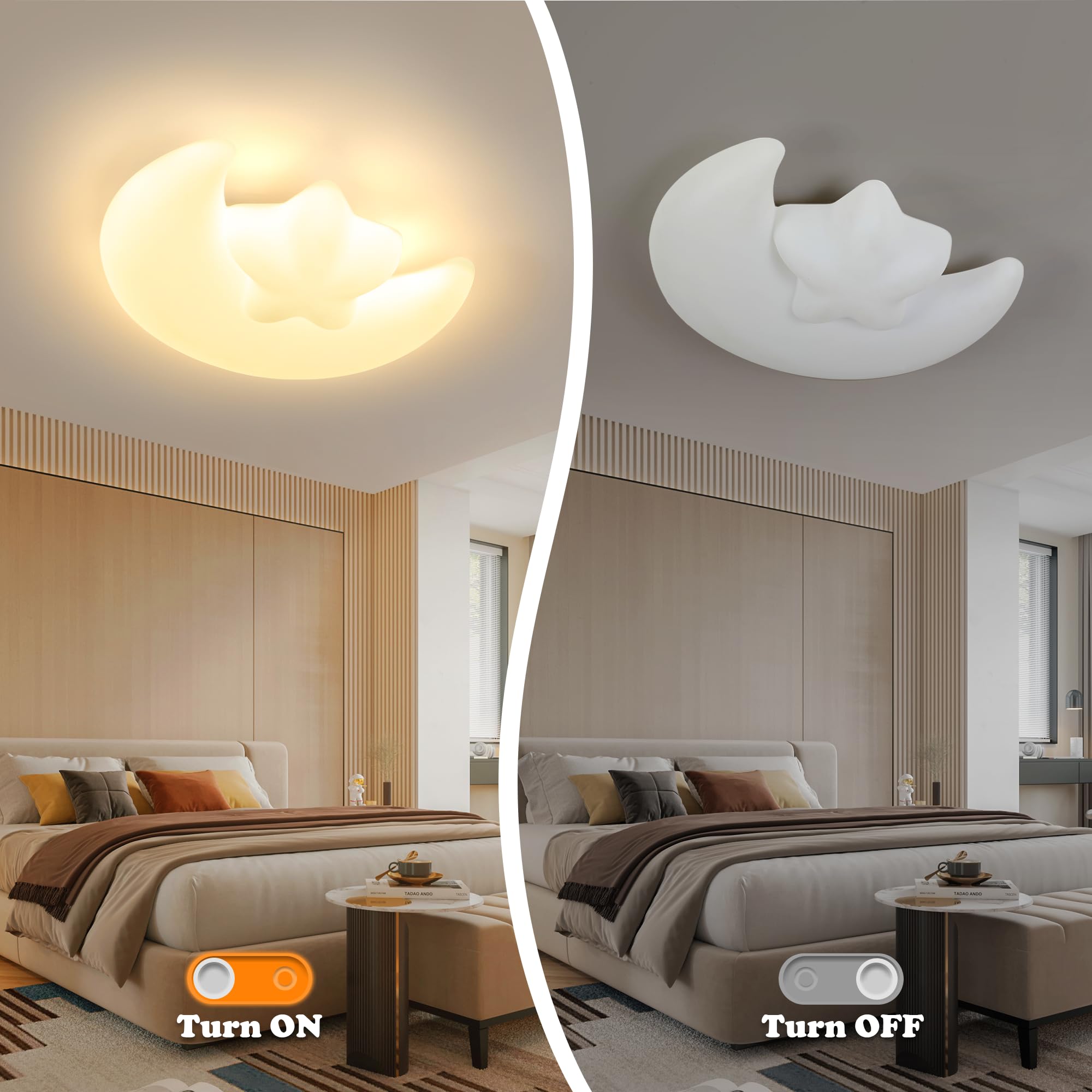 LED Deckenleuchte Dimmbar Kinderzimmer 55CM, Kinderzimmer Lampe Decke 50W | LED Deckenleuchte Dimmbar 3000K-6000K mit Fernbedienung, Farbtemperatur,deckenlampe für Wohnzimmer, Schlafzimmer, Küche