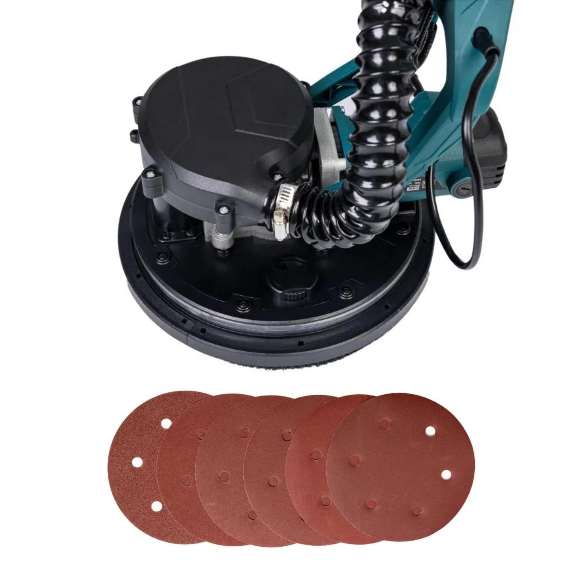 Lijadora Pared Telescópica (1000W), Lijadora de Pared Plegable, Lijadora Jirafa 1000-1920RPM, Diámetro del Disco Lijador, Motor Totalmente de Cobre, Velocidades Ajustables, Luz LED
