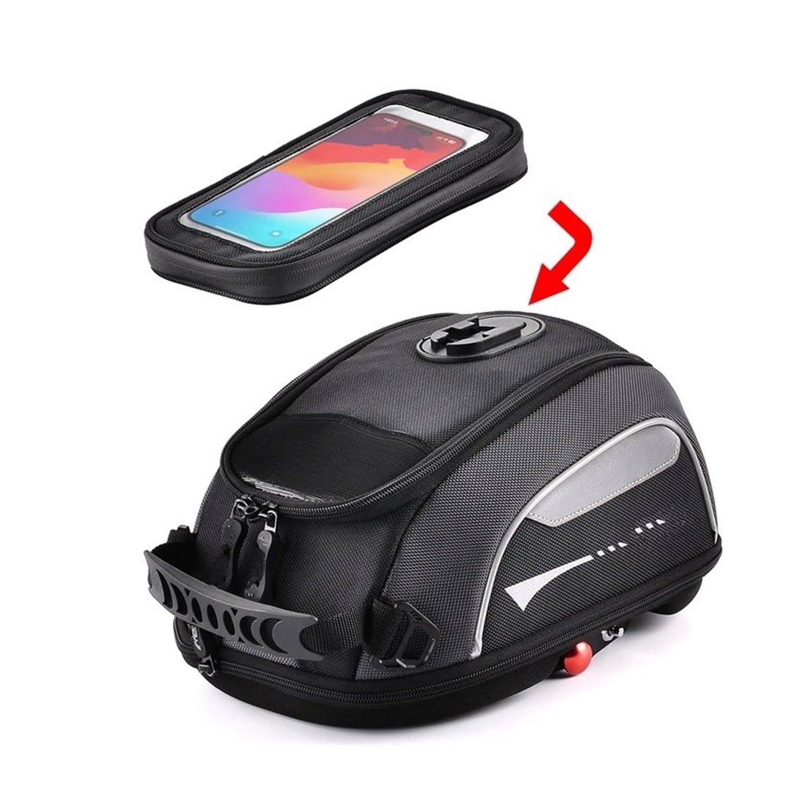 Motorradsitz-Rucksack Für VOGE Für Valico 525DSX 900DSX 625DSX 525 DSX 900 625 Motorrad Tank Tasche Gepäck Quick Lock Ring Rucksack Wasserdicht Flansch(Without Phone Bag)