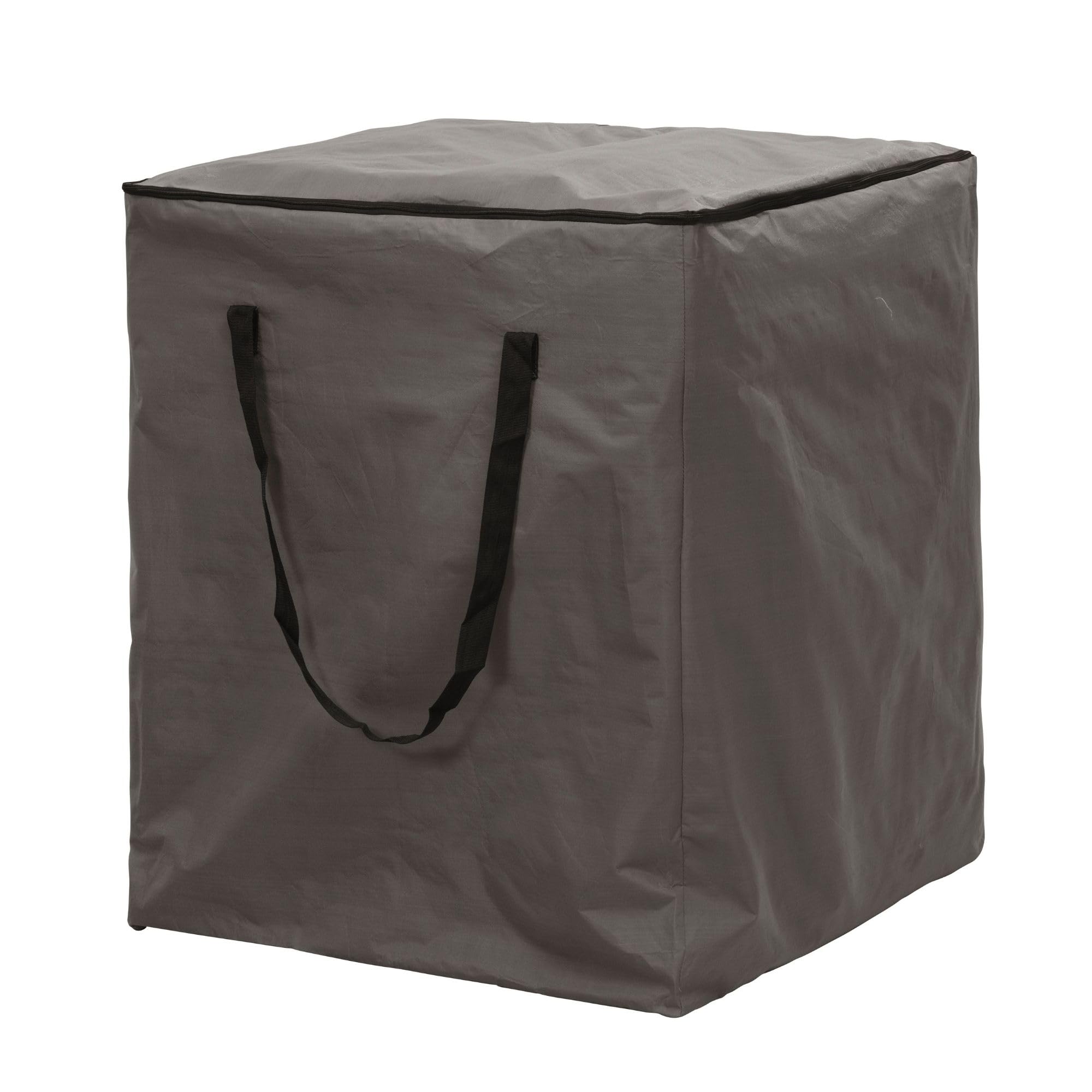 Perel Housse de rangement pour coussins 75 x 75 x 90 cm, sac déperlant pour coussins d’extérieur, housse anti-UV avec poignées pour coussins de jardin et lounge