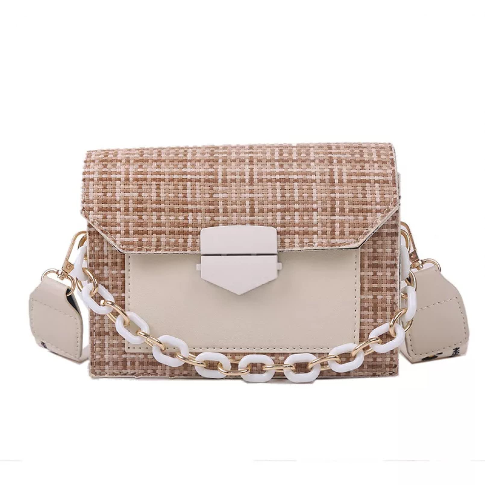 BAJIE Mini bolso de las mujeres Bolso pequeño Bolso de la moda de verano Tendencia de banda ancha de un solo hombro Messenger Bolso de hombro