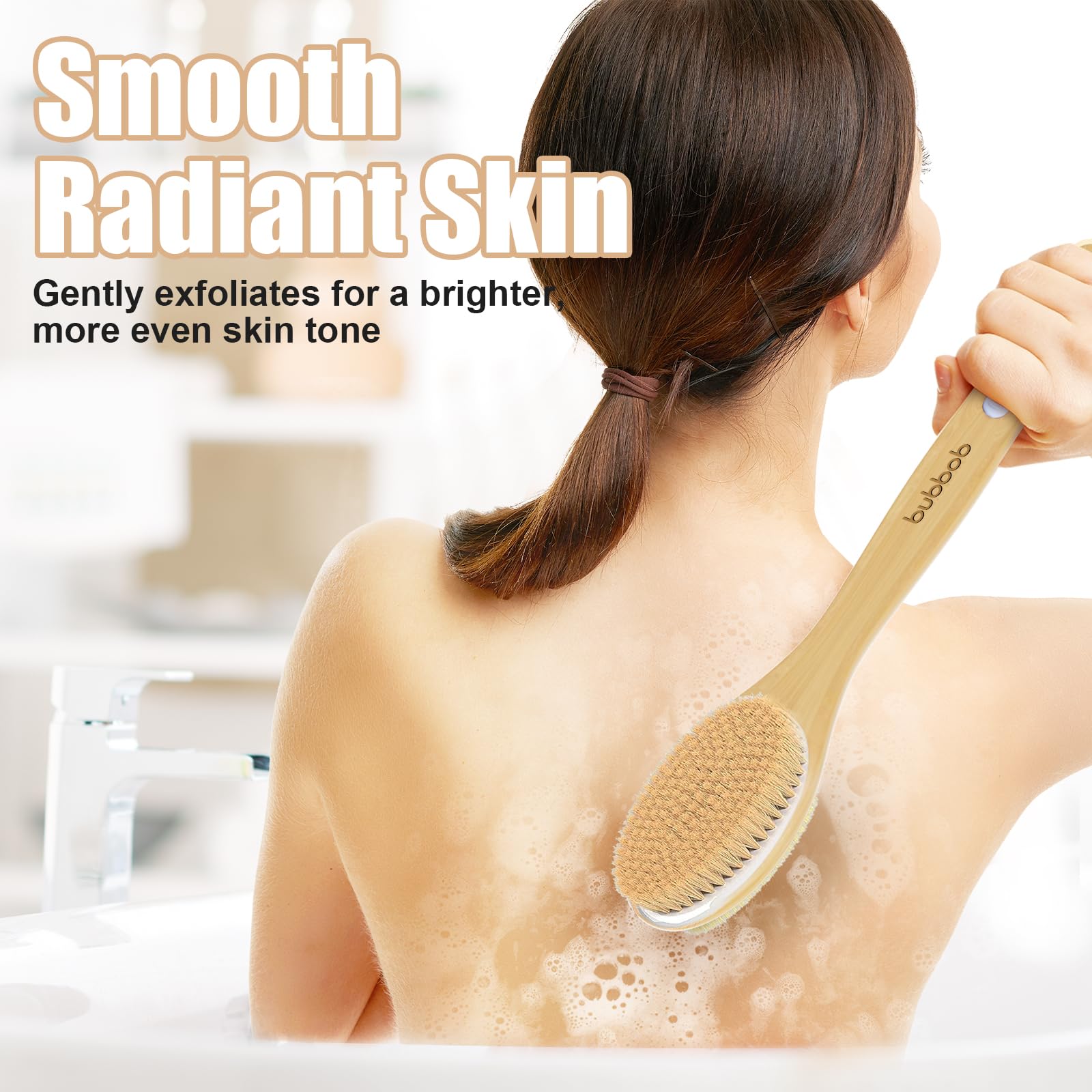 Blue Back Scrubber - Long Handle Shower Brush -5