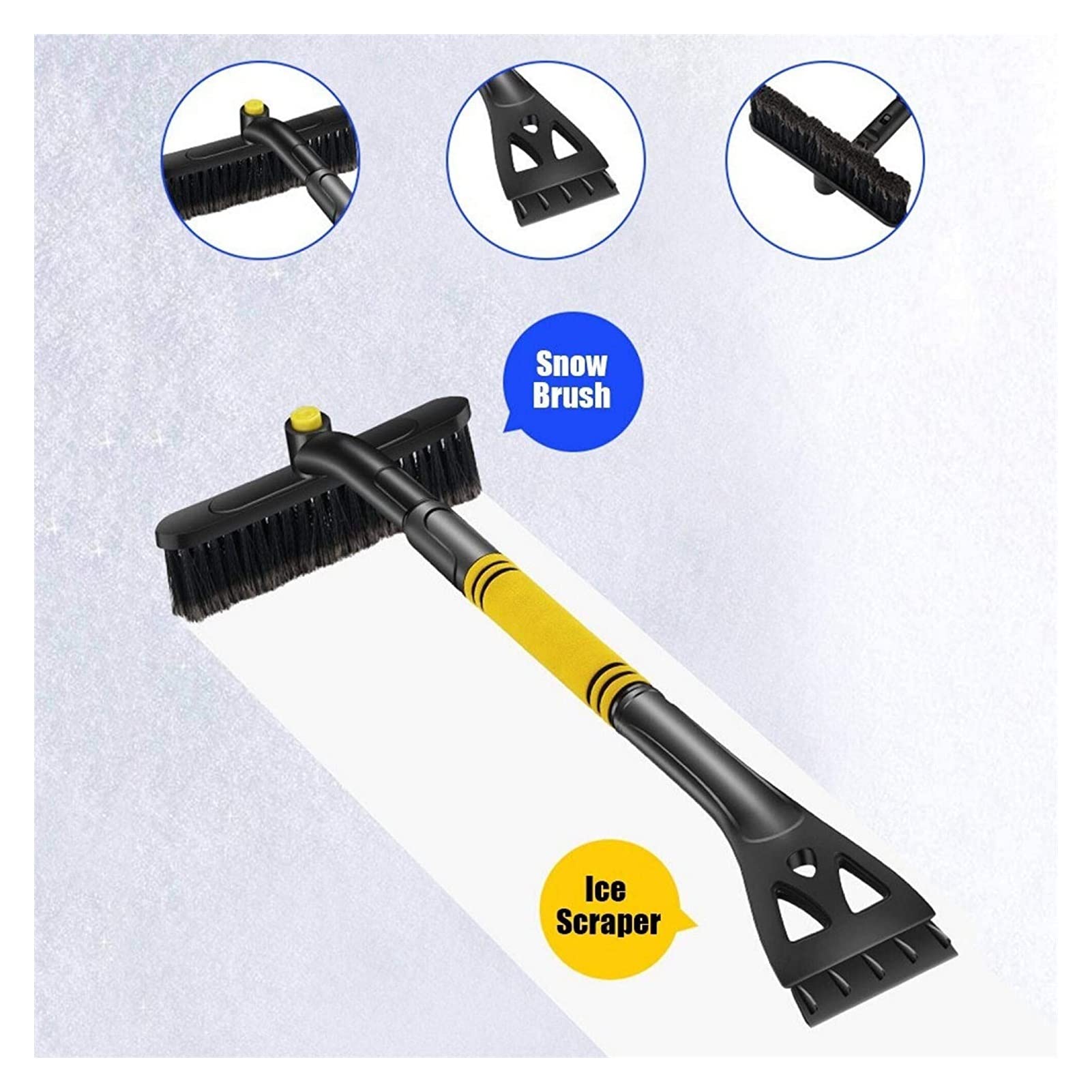 Spazzola da Neve Spazzola da Neve Estensibile da 31 Pollici con Lama per Spazzola da Neve e Raschietto per Ghiaccio Schiuma ergonomica per Schiuma di Ghiaccio Neve ghiacciata Boom per la rimozione d