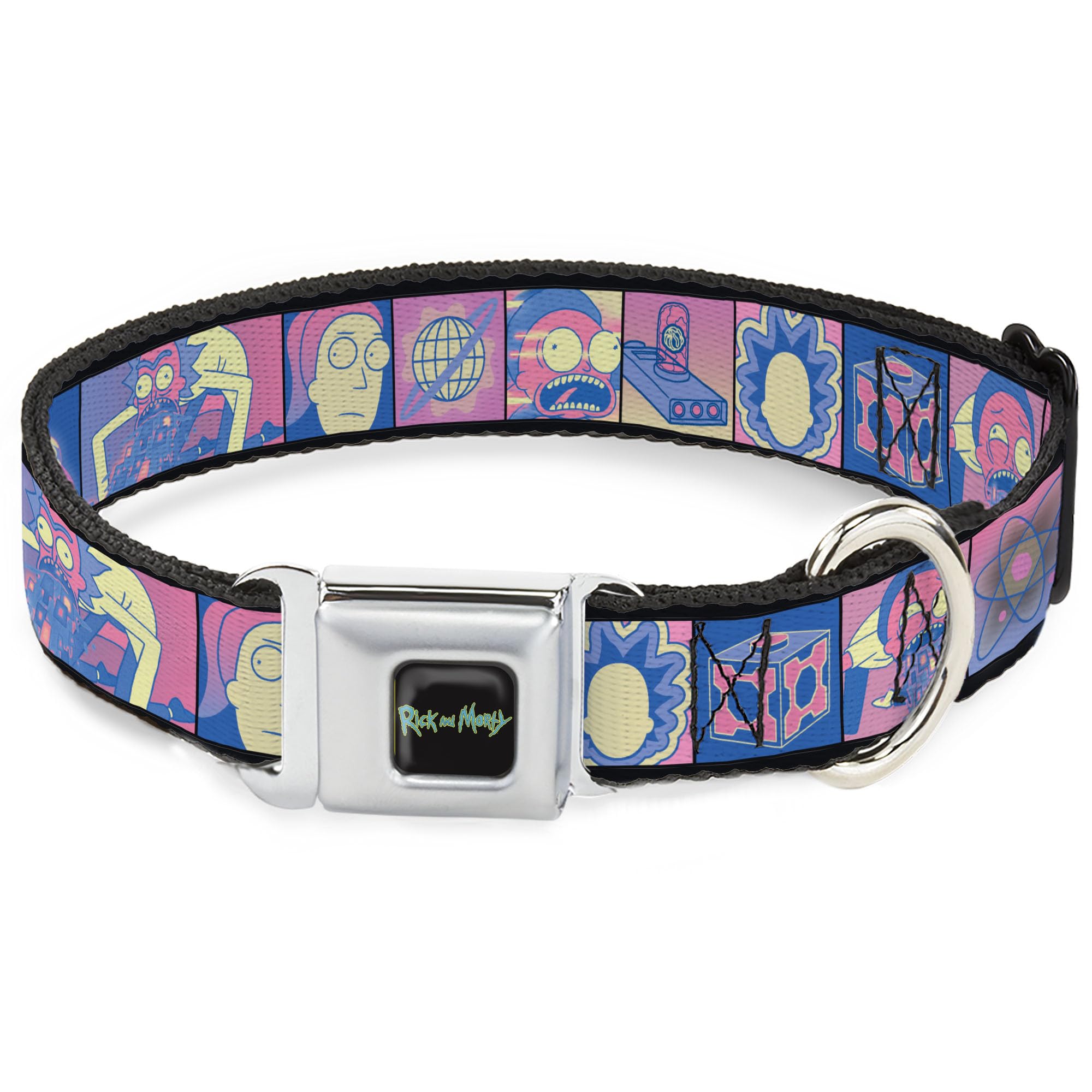 Collier chien boucle securite metal Rick and Morty finis les fermoirs plastiques