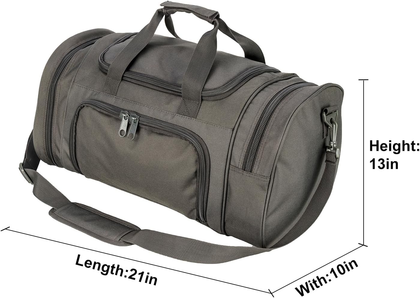 Small Duffel Bag Military Tactical Outdoor Gym Bag with Shoes Compartment for Sports Camping Hunting (Grey) - Image 3