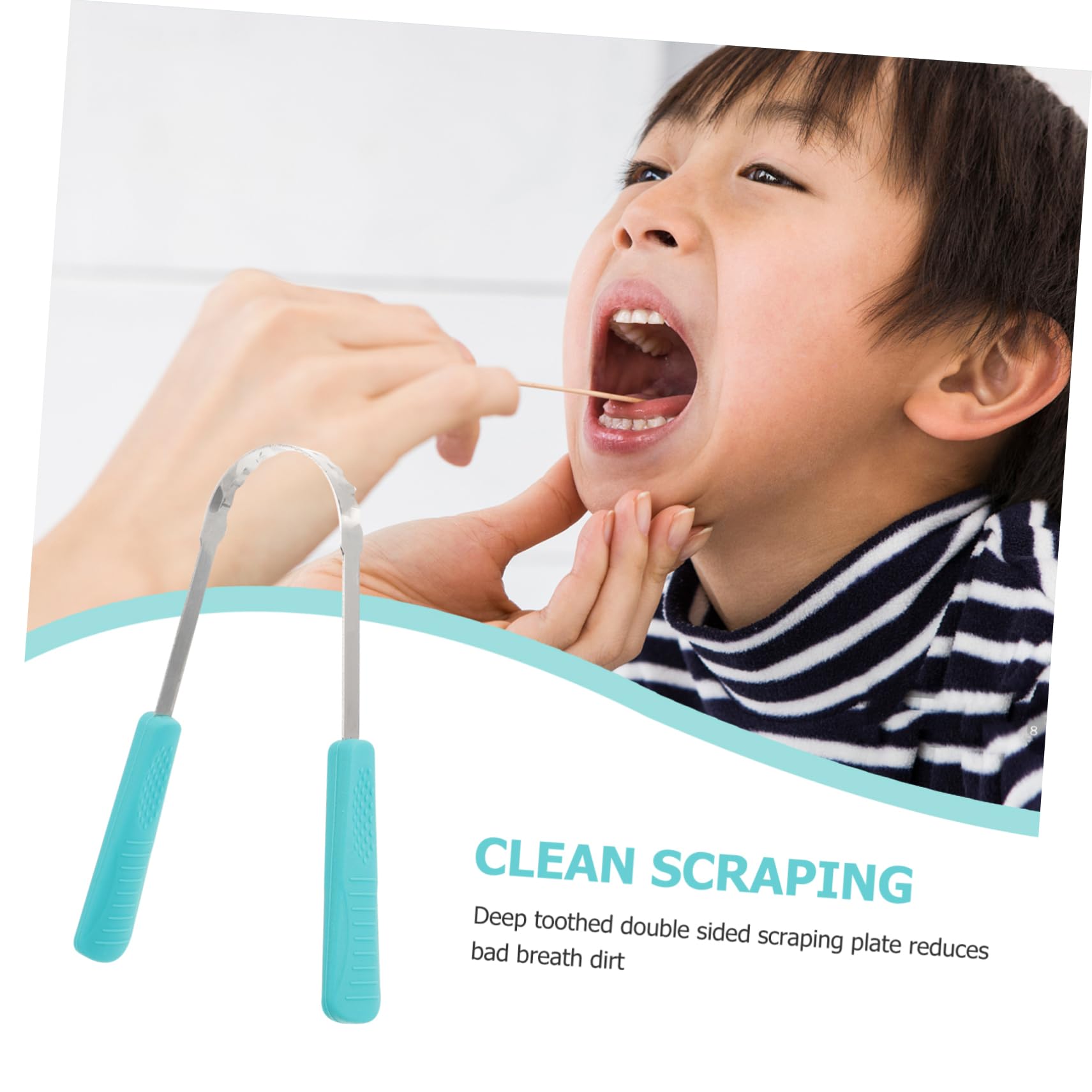 Beavorty 15 Pz raschietto per lingua portatile scraper fornitura di denti detergente per metalli strumenti per la pulizia della lingua strumento per la pulizia della lingua Palmare attrezzo