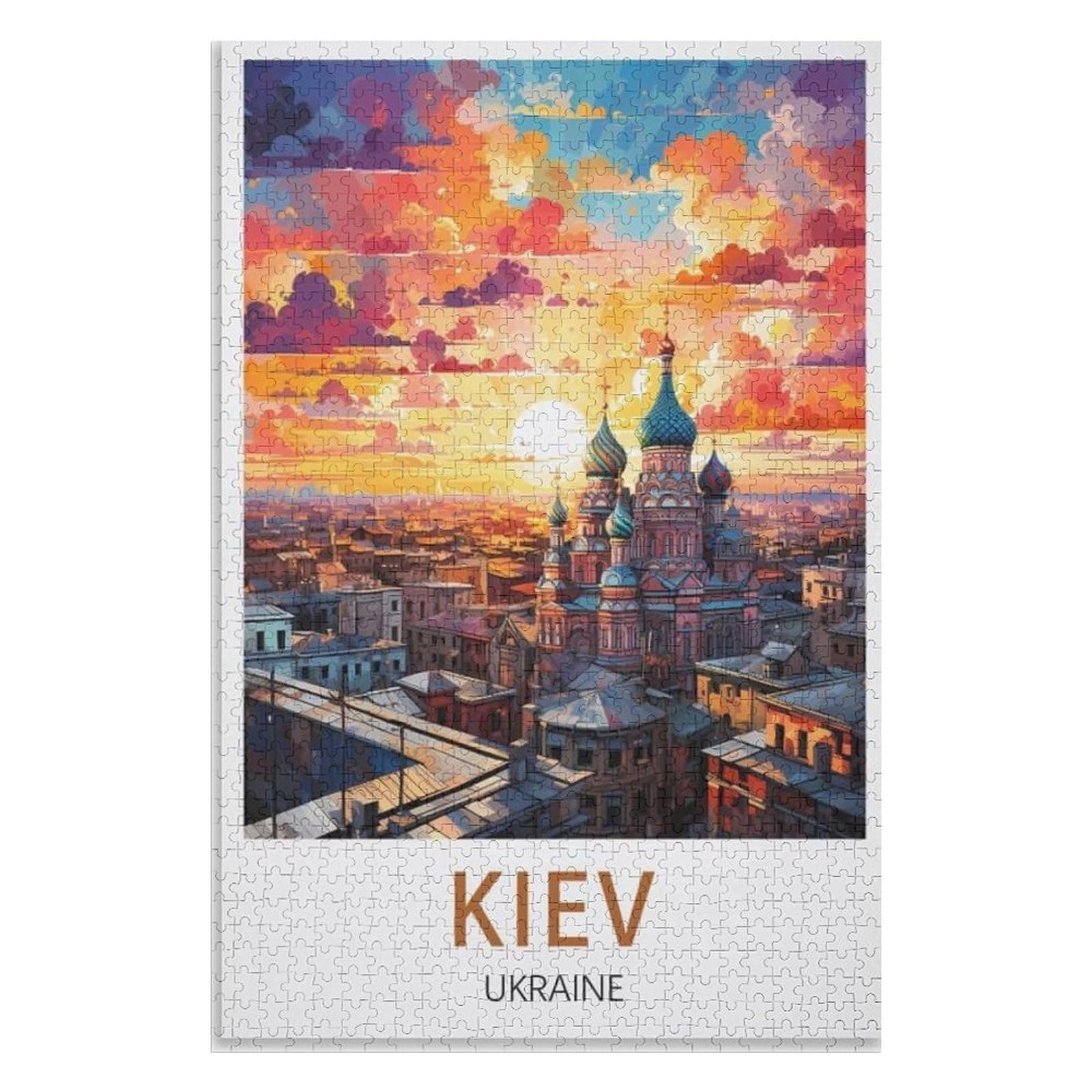 puzzles for adults, family puzzle game birthday gifts, Kiev Ukraine，Adults 1000 Piece Jigsaw Puzzle- Christmas，70x50，paper puzzle，AA-534