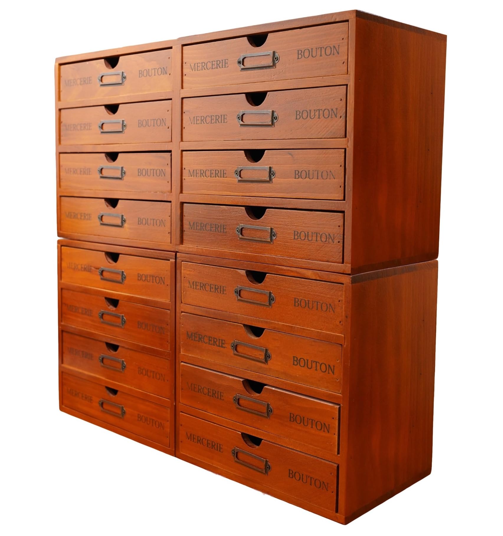 Amazon.com: Stackable Apothecary Cabinet, 16 Drawer Wooden Storage
