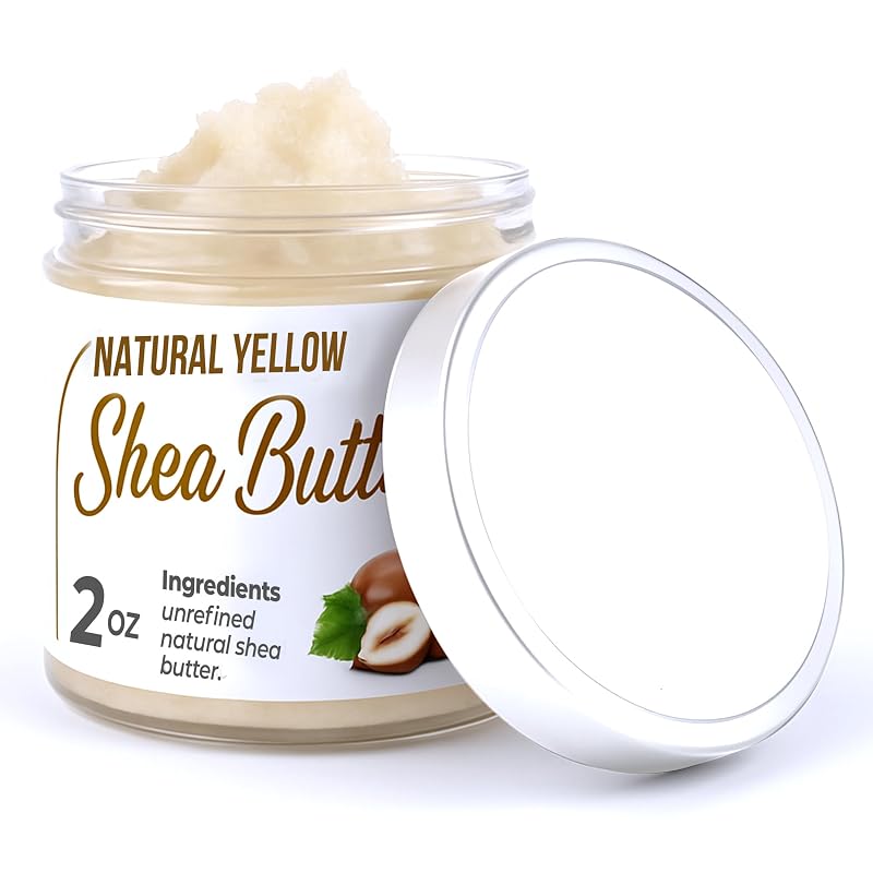 2 Oz Yellow Raw African Shea Butter Travel Size Pure