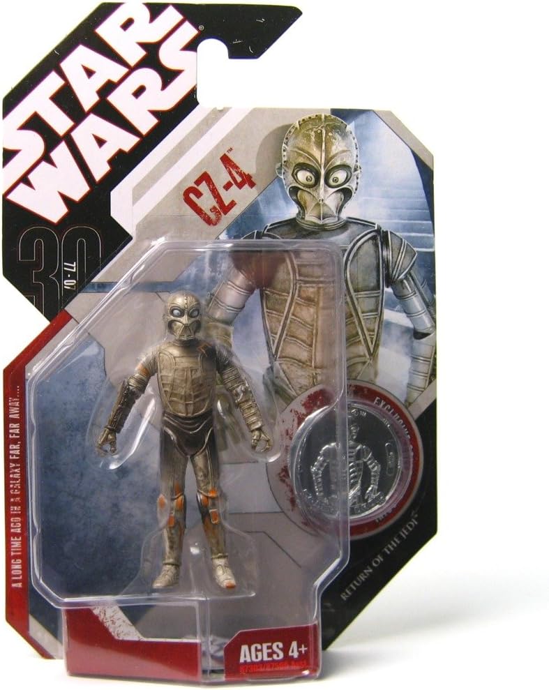 Star Wars 30th Anniversary CZ-4 Jabba's Palace Droid Action Figure with Plastic Coin