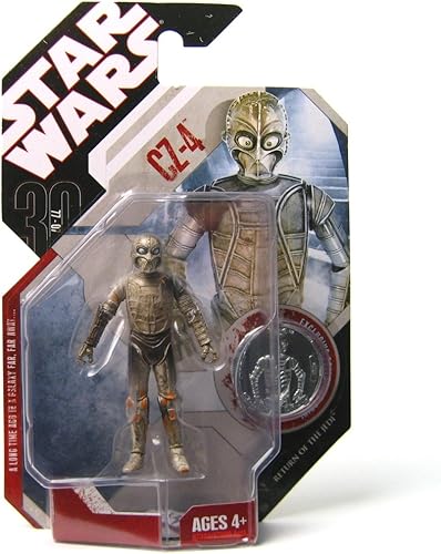 Star Wars 30 aniversario CZ-4 Palacio de Jabba Droide Figura de acción con moneda de plástico
