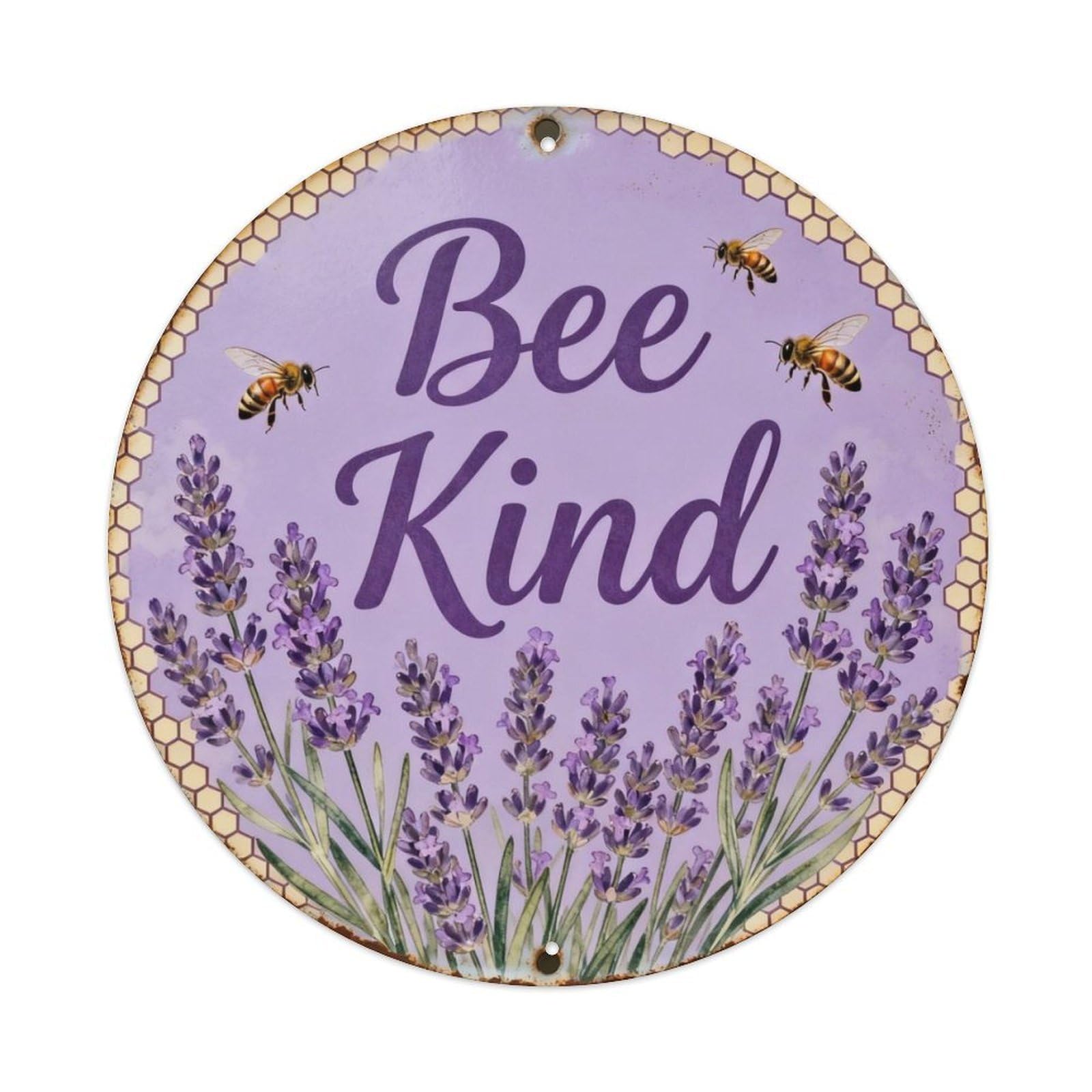 Bee Kind Metal Tin Sign Plaque