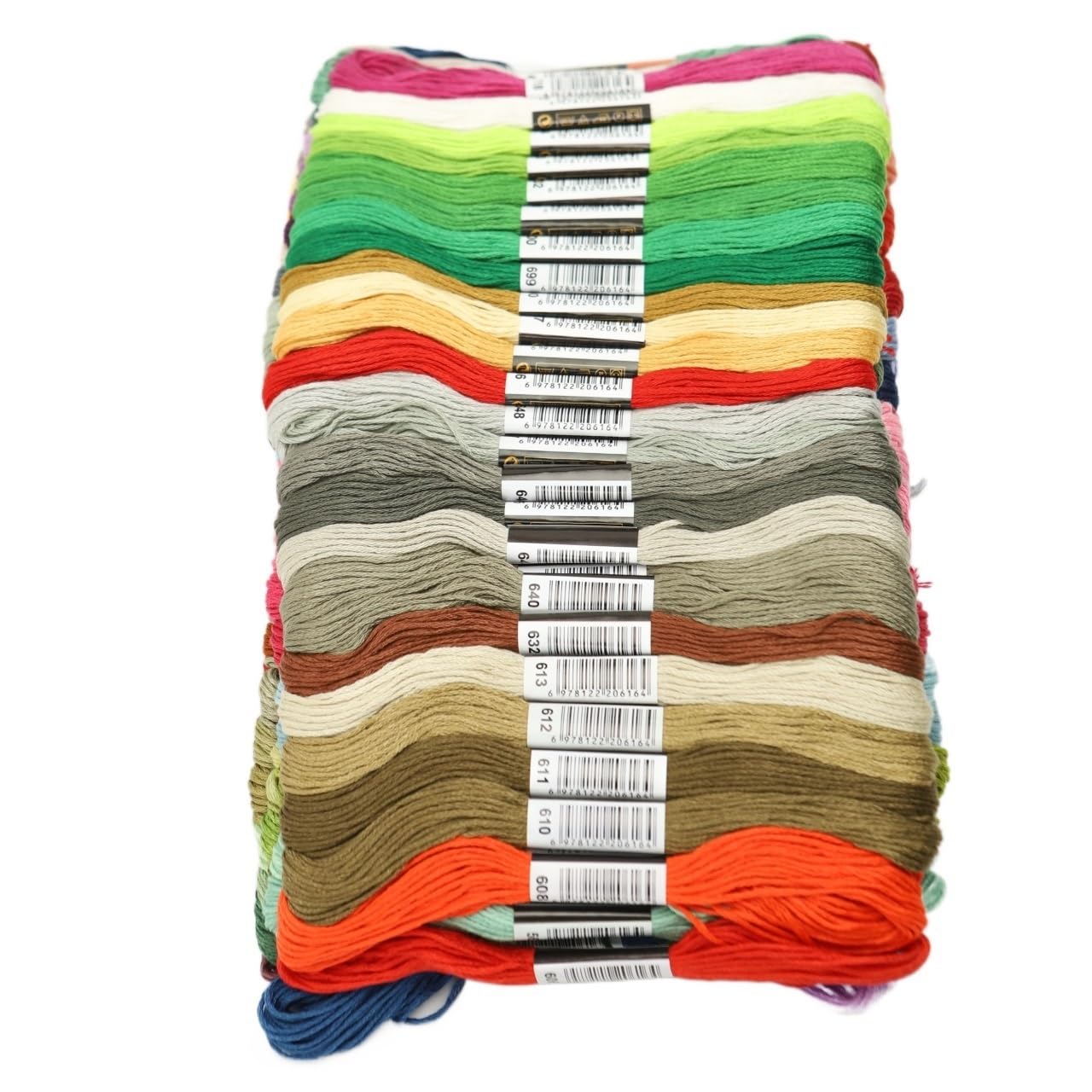 Stickgarn 447-teiliges Set, Kreuzstichgarn, Sticktwist for Anfänger, DIY-Handwerk, Armband, Basteln, 8 m Strang, keine Wiederholung, Regenbogenfarben Sticken