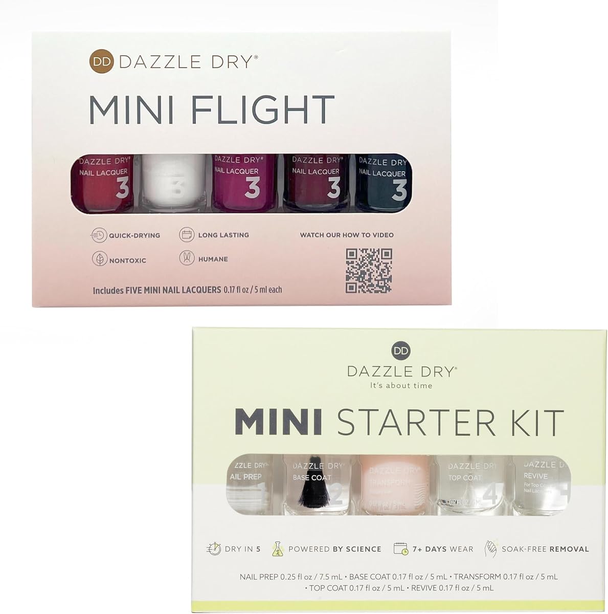 Dazzle Dry Starter Mini Kit + Ready, Set, Dry in 5 Mini Flight