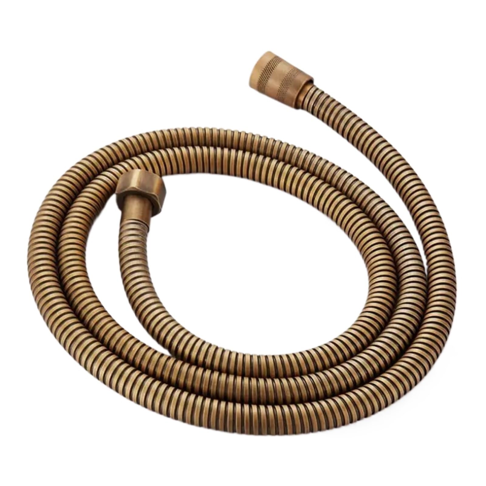 1.5M Shower Hose Plumbing Flexible Stainless Steel Double Interlocked Bathroom Water Hoses for Bathroom Fittings(Bronze)