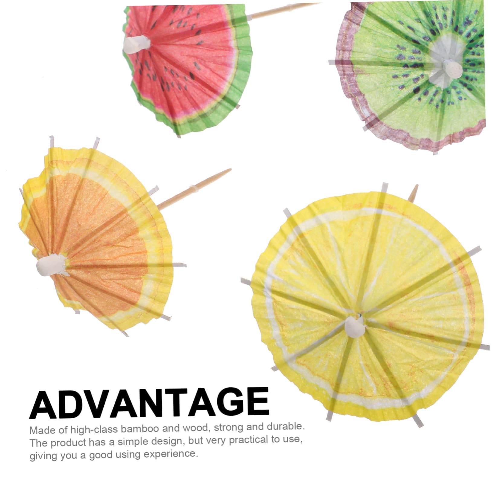IMIKEYA 5 Ensembles Bâtonnet De Fruits Parapluies Cocktails Cueillettes De Fruits De Fête Pics À Boisson Décoratifs Cueillettes De Fruits De Plage Bâtonnets De Gâteau Papier 40 Pièces * 5