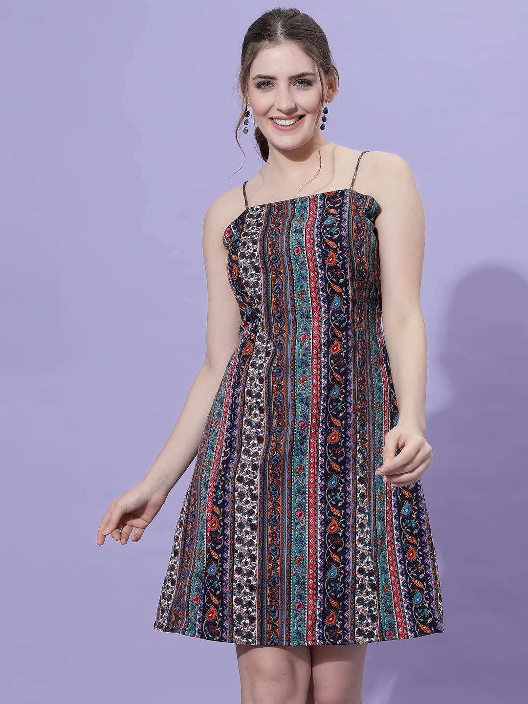 Oomph Women's Western & Fusion Wear Dresses For Women, Multicolor - Md486