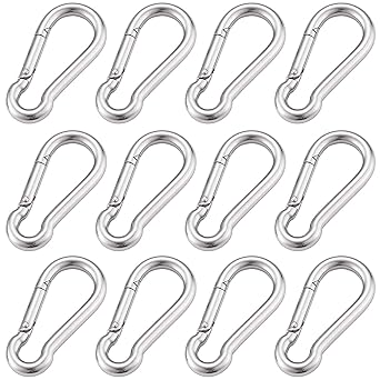 Spring Snap Hook 1.5 Inch 304 Stainless Steel Quick Link Lock Fastner Hook 12 Pcs