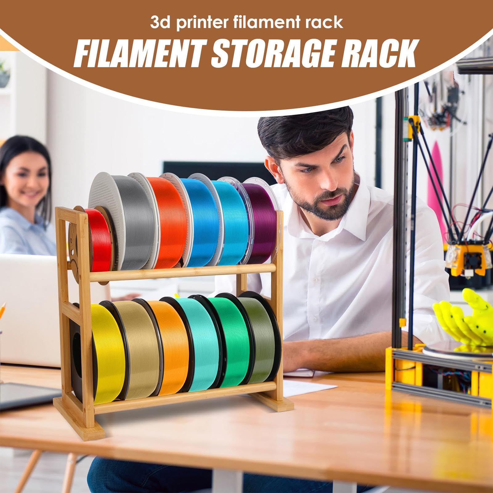 Étagère de rangement pour filaments, bobines de filaments, étagère d'organisation de table pour studio, atelier, entreprises, gestion des consommables de laboratoire