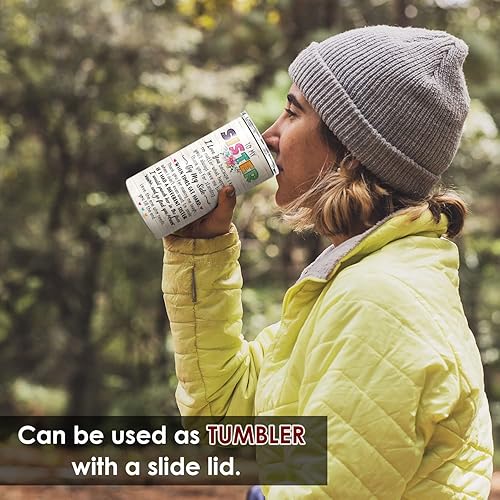 Miniatura 3 de SANDJEST Vasos de regalo para hermanas  Vaso enfriador de latas 4 en 1  Taza térmica de acero inoxidable de 12 onzas  Taza de viaje para cumpleaños,