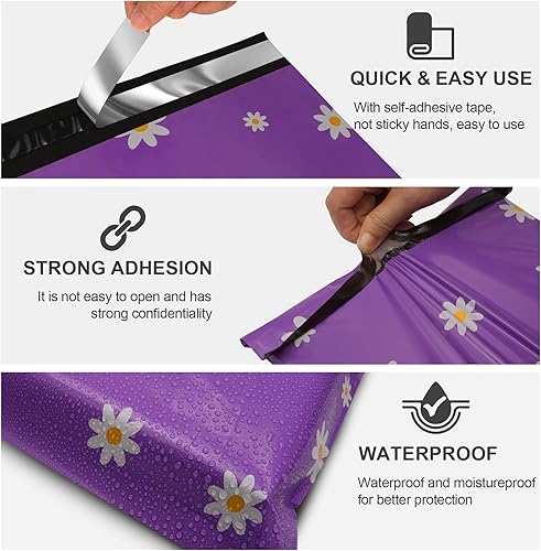 Miniatura 3 de JinRuiKJ Thank You - Sobres de polietileno de 10 x 13 pulgadas, 100 unidades, bolsas de envío impermeables y resistentes al desgarro para ropa,