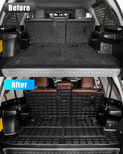Miniatura 2 de Tapete de carga compatible con Toyota 4 Runner 2010-2024 de 7 asientos, tapete de carga para maletero, protector de asiento trasero de TPE 2023,