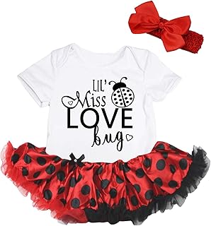 Lil' Miss Love Bug - Body para bebé, diseño de Lunares, Color Rojo y Negro