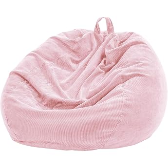 Bean Bag Chair for Kids and Adults - Cover Only No Filling for Sofa Stuffed Animals 110 x 89 cm No Filler Washable Plush Toys Storage Bean Bag Chair Cover 188 cm Extra Large Opening Premium Cord Bean Bag Cover