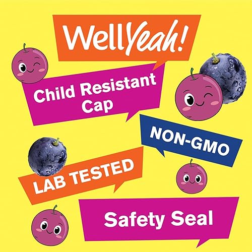 Miniatura 4 de WellYeah Gomitas de hierro para niños con vitamina C Apoyo a la anemia, formación de glóbulos rojos, energía e inmunidad Gomas, suplementos de