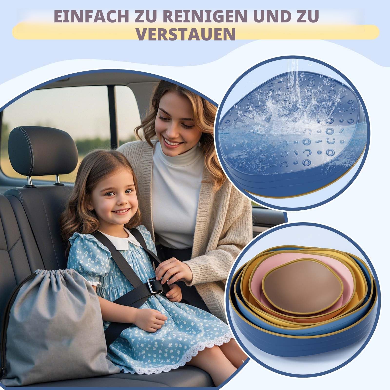 KidBloom Balanciersteine für Kinder, Geschenk Mädchen & Junge 2 3 4 5 Jahre | Rutschfest,5 Stapelsteine, Wasserdichte Tasche, Gartenspielzeug, Sensorik Spielzeug, Ab 2 3 4 5 Jahre