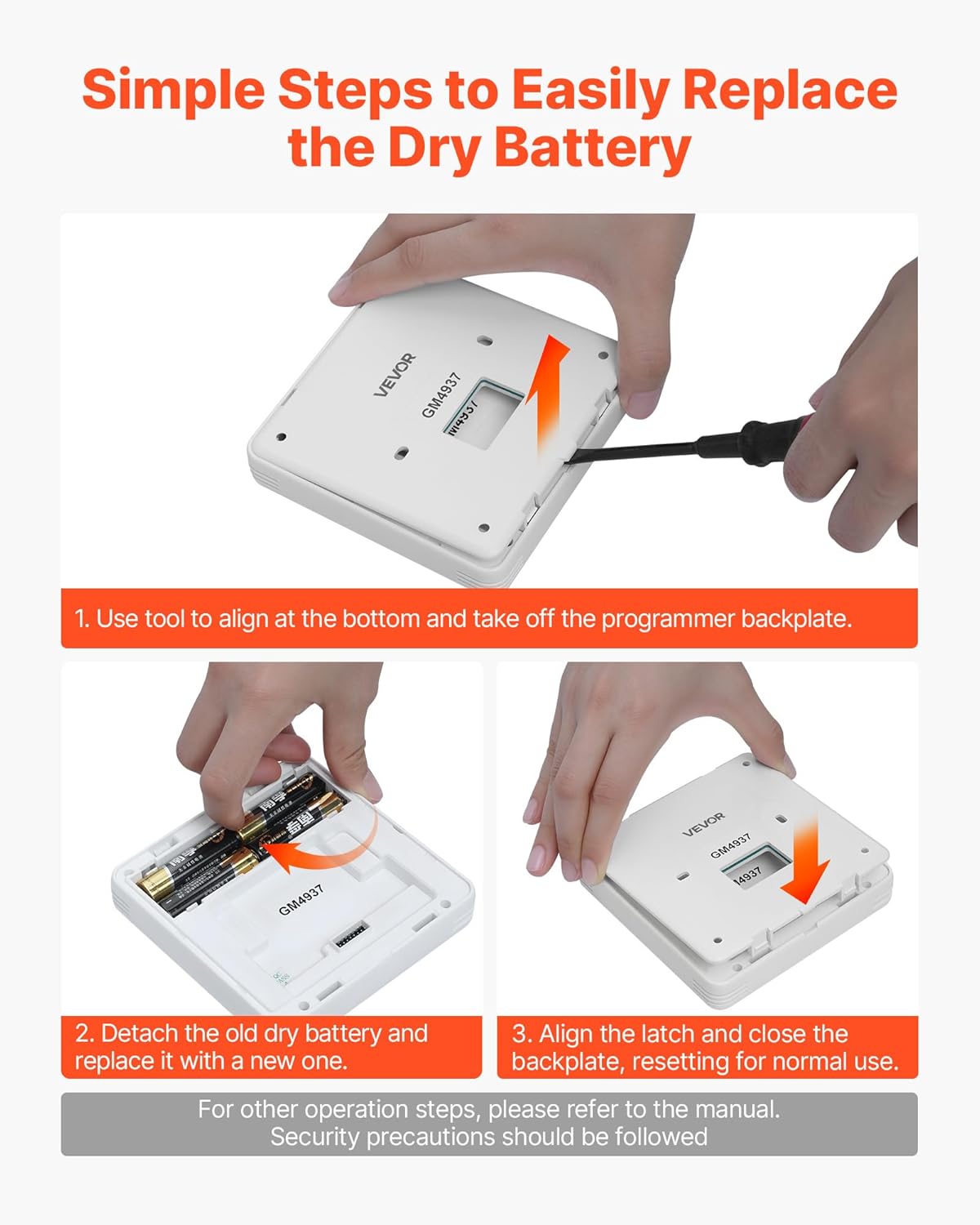 VEVOR 7-Day Programmable Thermostat White - 1Cool+1Heat for Heat Pump & Air Conditioner, LED Backlit Screen, Energy-Efficient, Wide Temperature Range