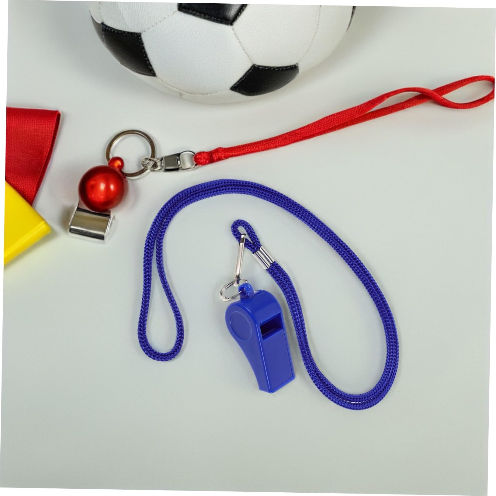 YARNOW 36pezzi Fischietto da Bagnino in Plastica con Cordino Blu Suono Forte e Nitido per Escursionismo Campeggio Calcio e attività all Aperto