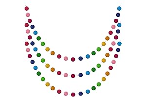 Boao Pom Pom Tassel Garland: A Vibrant Wall and Christmas Tree Decoration