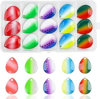 100Pcs Fishing Lure Spinner Blades Kit Hammered Colorado Blades Lure Making DIY Walleye Rig Spinnerbait for Hard Lures Worm Spinner Baits Spoons Rigs