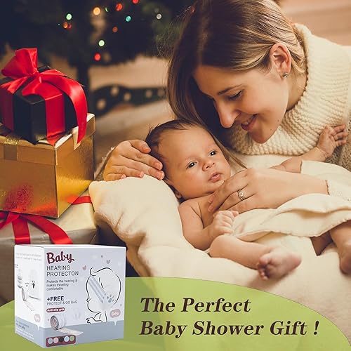 Miniatura 6 de Protección auditiva para bebés, auriculares con cancelación de ruido para bebés de 0 a 36 meses, contra daños auditivos y mejora el sueño, 2 bandas