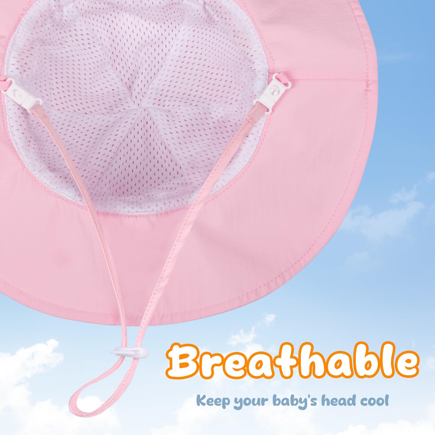 Snapklik.com : HONGTEYA Baby Sun Hat Toddler Girl Beach Hat Adjustable ...
