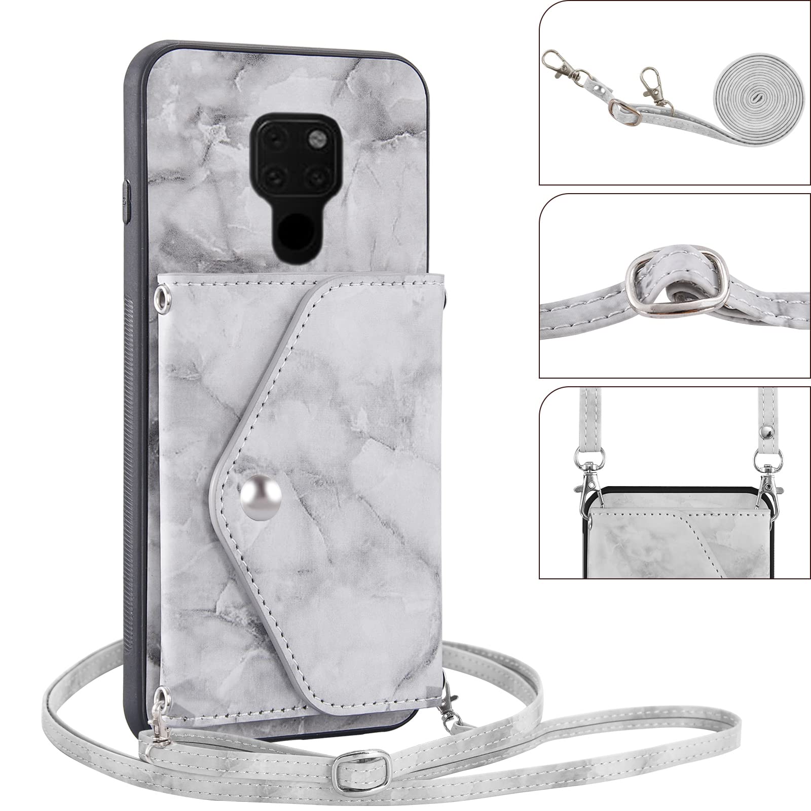 Asuwish Custodia a portafoglio per Huawei Mate 20 Pro con