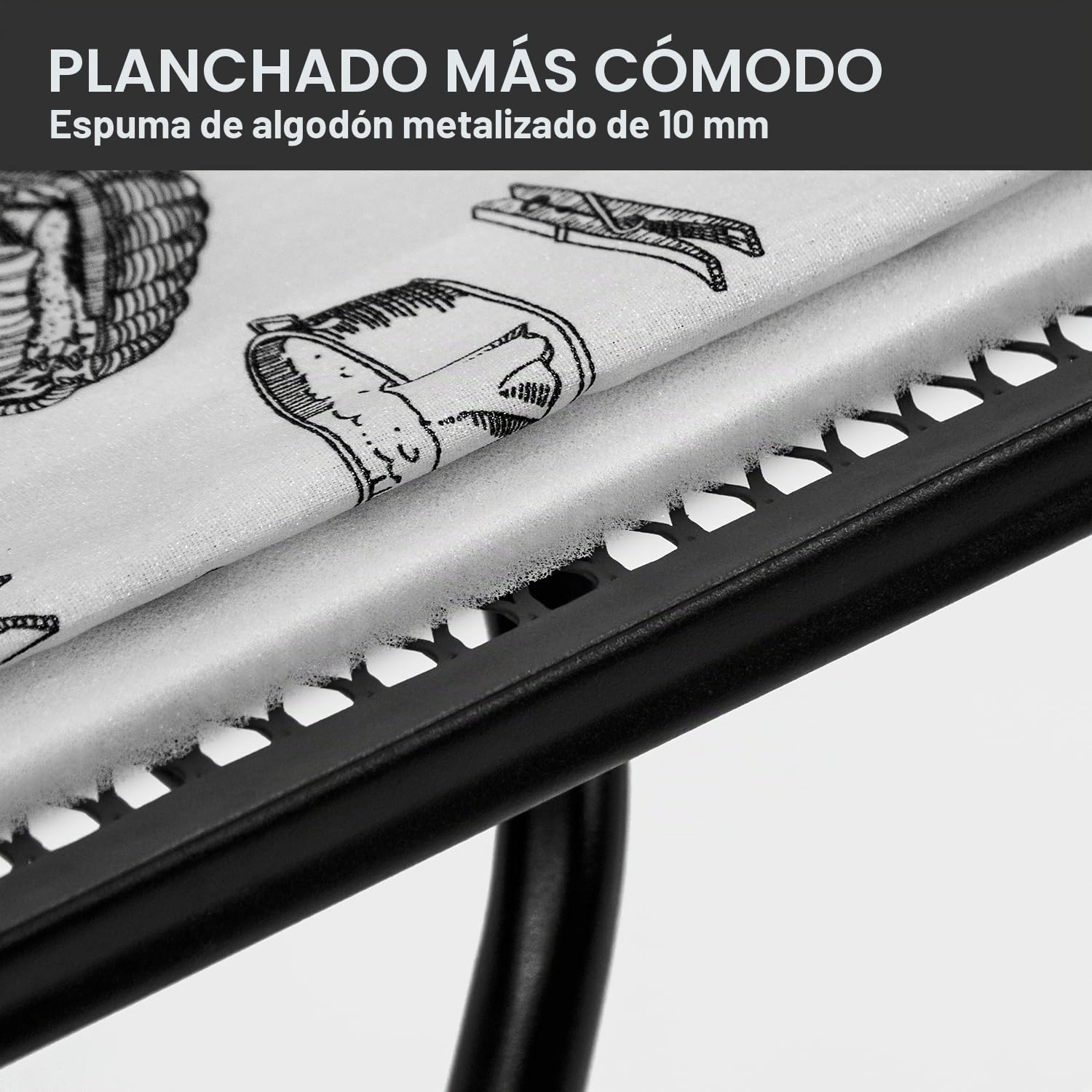 Duwee Tabla de Planchar de Altura Ajustable, Cubierta Resistente al Calor con Almohadilla de Fieltro Gruesa, compacta y fácil Almacenamiento,33 x 89 cm，Blanco