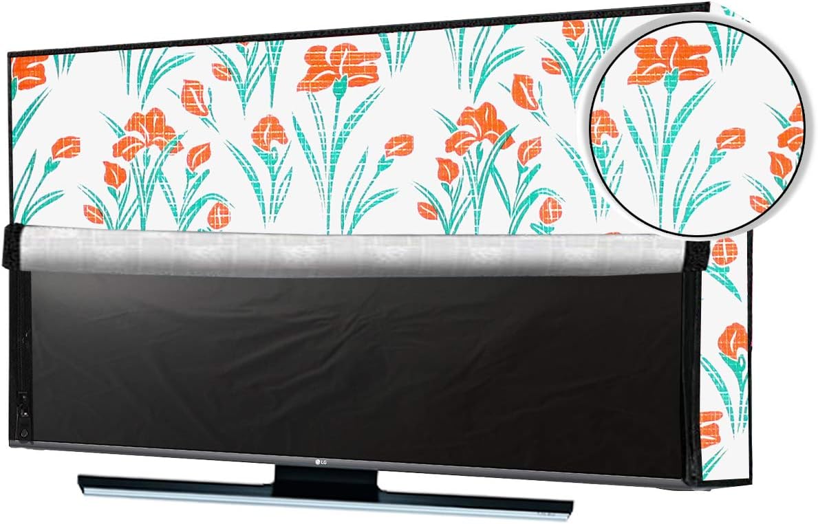 JM Homefurnishings Waterproof, Weatherproof and Dust-Proof LED Smart TV cover for VU (49 inch) Full HD, PopSmart 50BS115 Protect Your LCD-LED-TV Now floral print