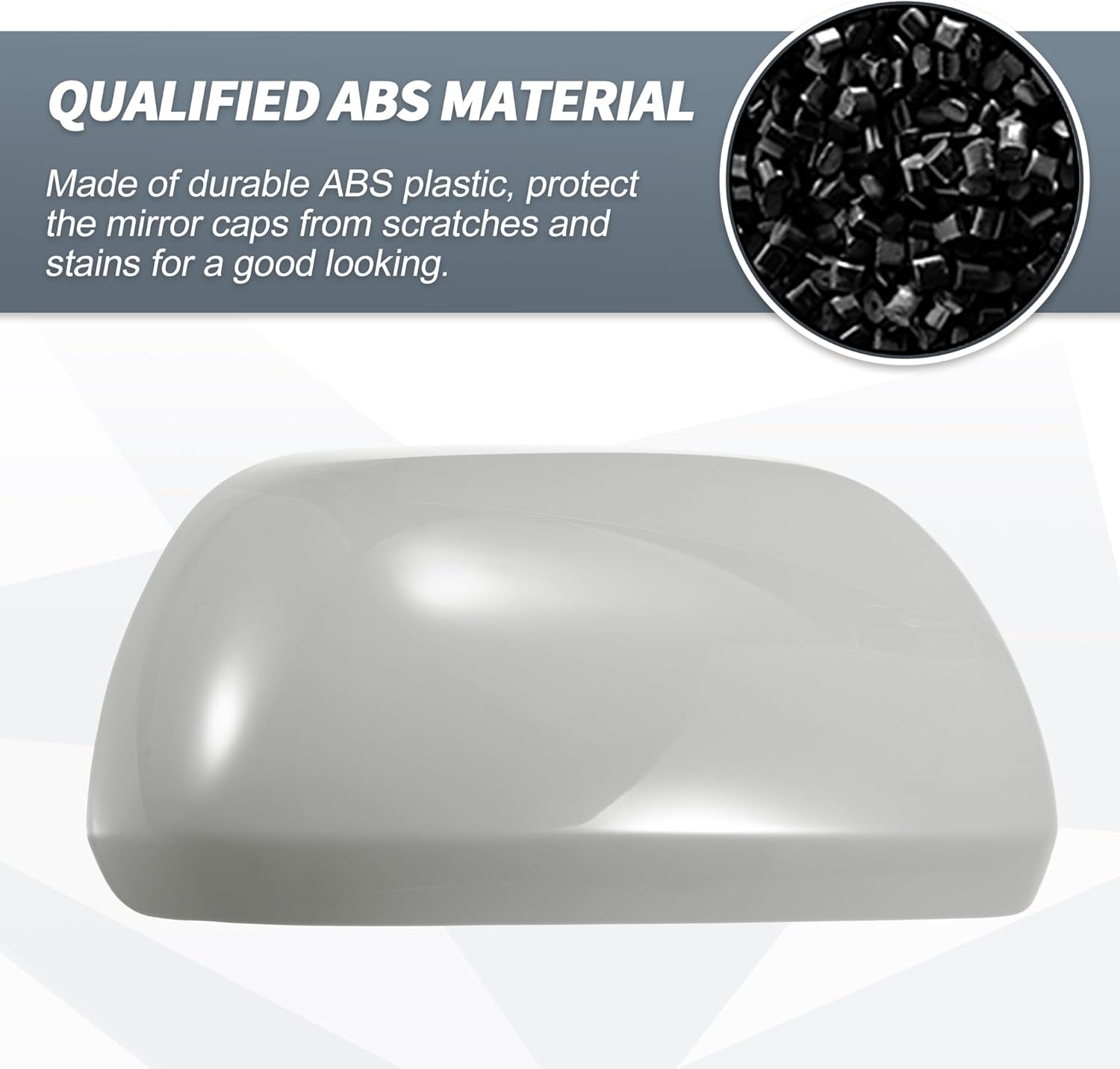 X AUTOHAUX Car Rear View Right Passenger Side Mirror Cover Cap Replacement Gray for Toyota Highlander 2009-2014 Mirror Guard Covers Exterior Decoration Trims