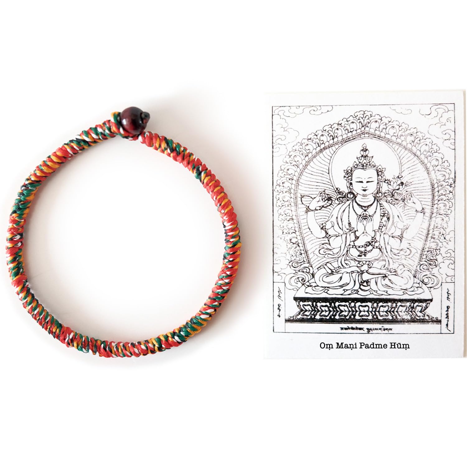 Sacred Tibetan Temple Handmade 5 Buddha Protection Bracelet String and a Talisman, red right hand bracelets for women men, Good Luck rope mens bracelet, Perfect gifts for women men (8 inch)