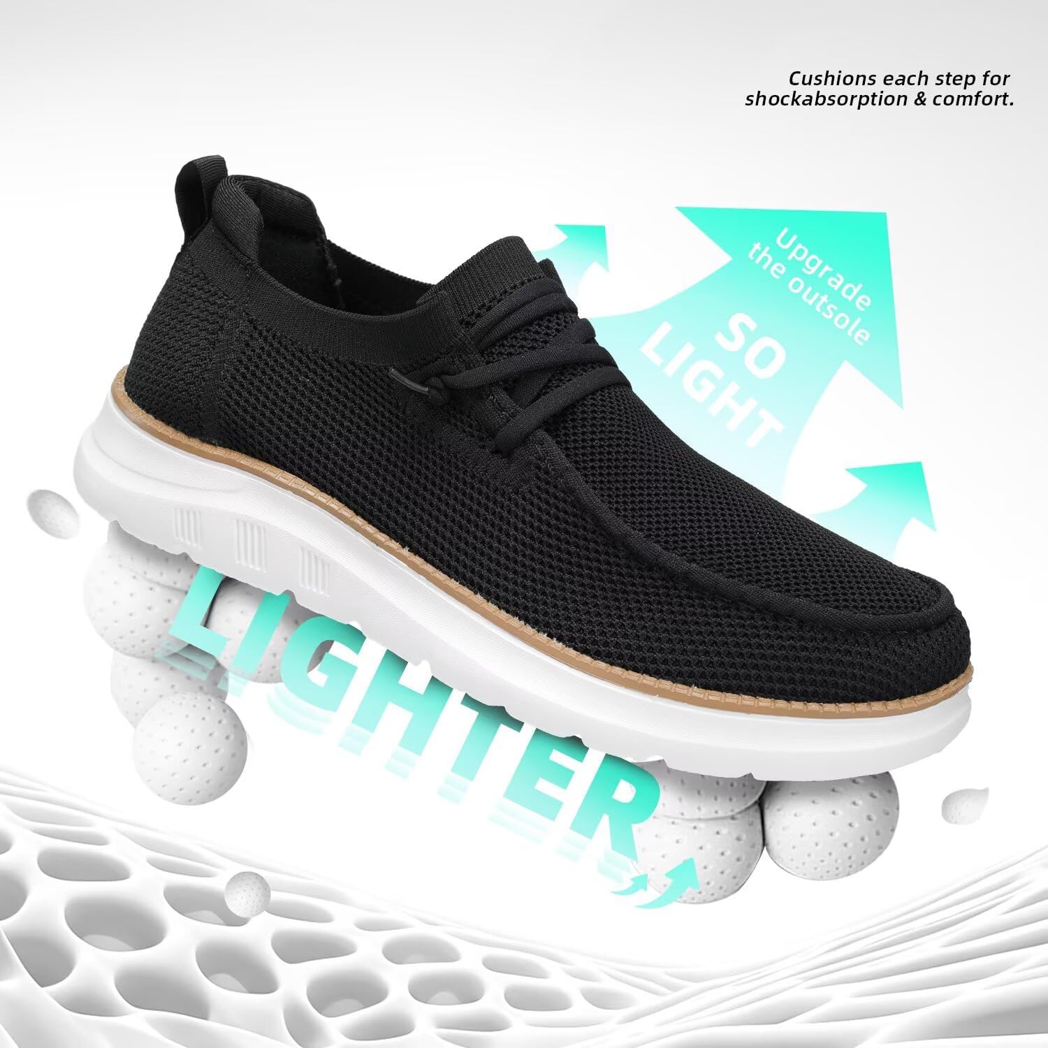 Mens Boat Loafers Slip-on Casual Mesh Walking Shoes Business Oxfords Sneakers Work Lightweight Comfortable Soft Sole - Image 6