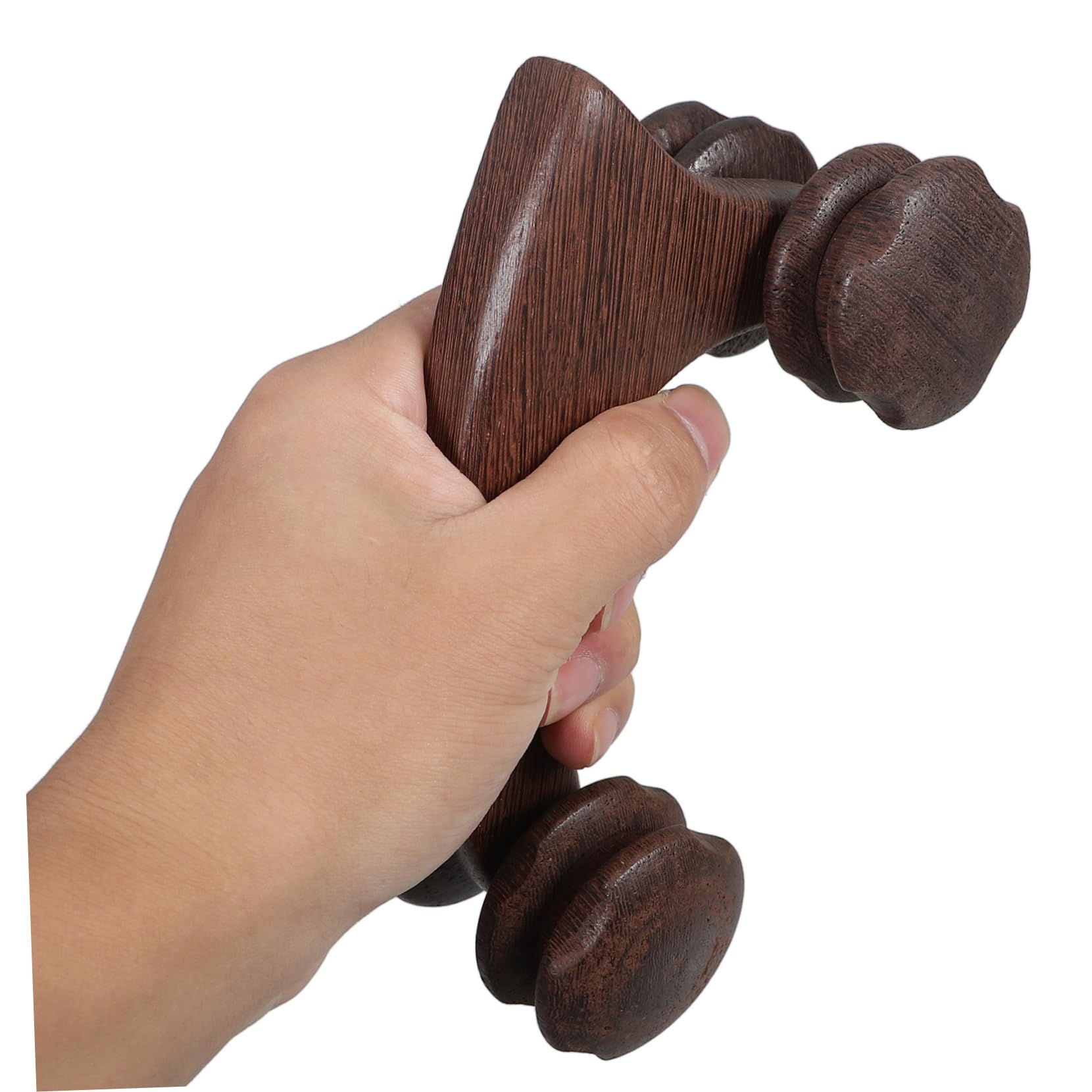 Juego de 2 Rodillos de Masaje de Madera para Espalda, Café