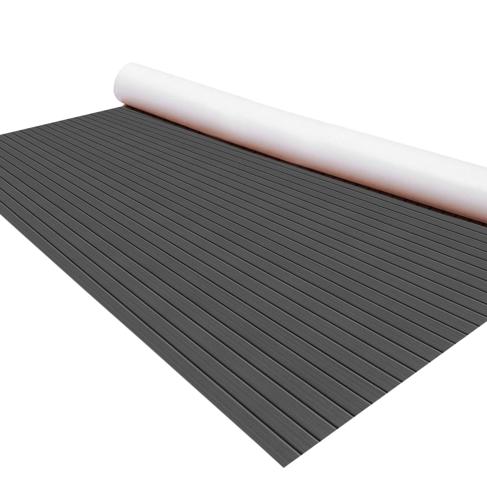 KXKZREN EVA Foam Boat Flooring Large Size Faux Teak Marine Boat Mat Flooring 5.9x7.87ft Self-Adhesive Decking Sheet for Boats Yacht Motorboat Pontoon