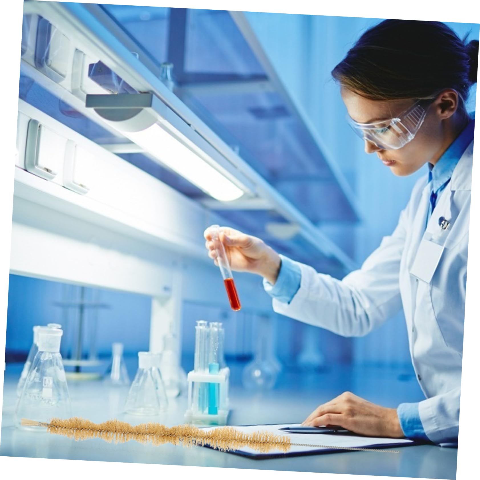 FOMIYES 2pcs Sippy Cup Brush Iron Condenser Pipe Cleaner Convenient Pig Hair Pipe Tube Cleaner