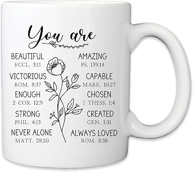 Christian Gifts For Women - Birthday Mothers Day Christmas Gifts For Mom Grandma Sister Friend Coworker Women - Inspirational Religious Self Care Cup For Her