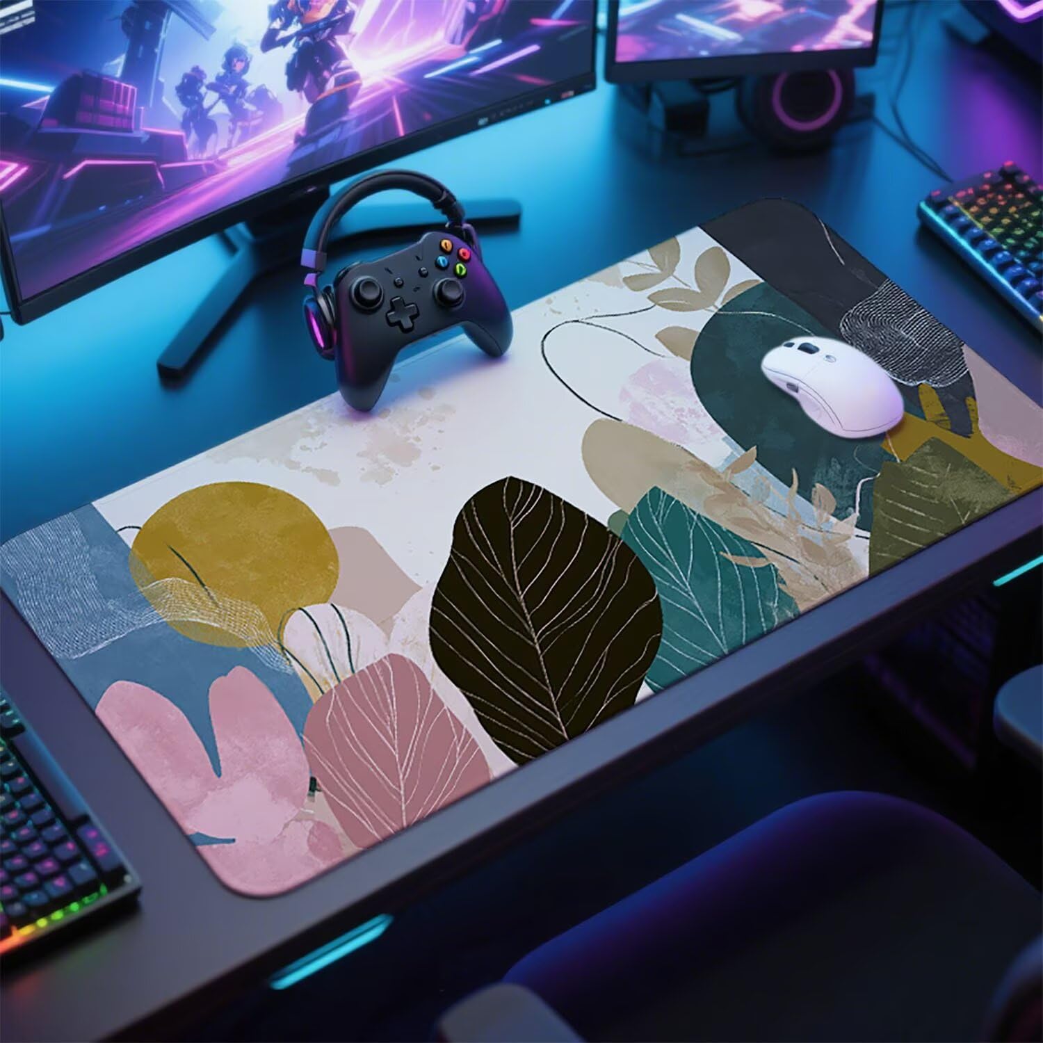 Abstrakcyjna podkładka pod mysz pod mysz pod mysz pod mysz do gier XXL 1400 x 600 x 3 mm podkładka pod mysz gumowa fabryczna duża podkładka pod mysz dla graczy akcesoria wodoodporne PC, do klawiatury