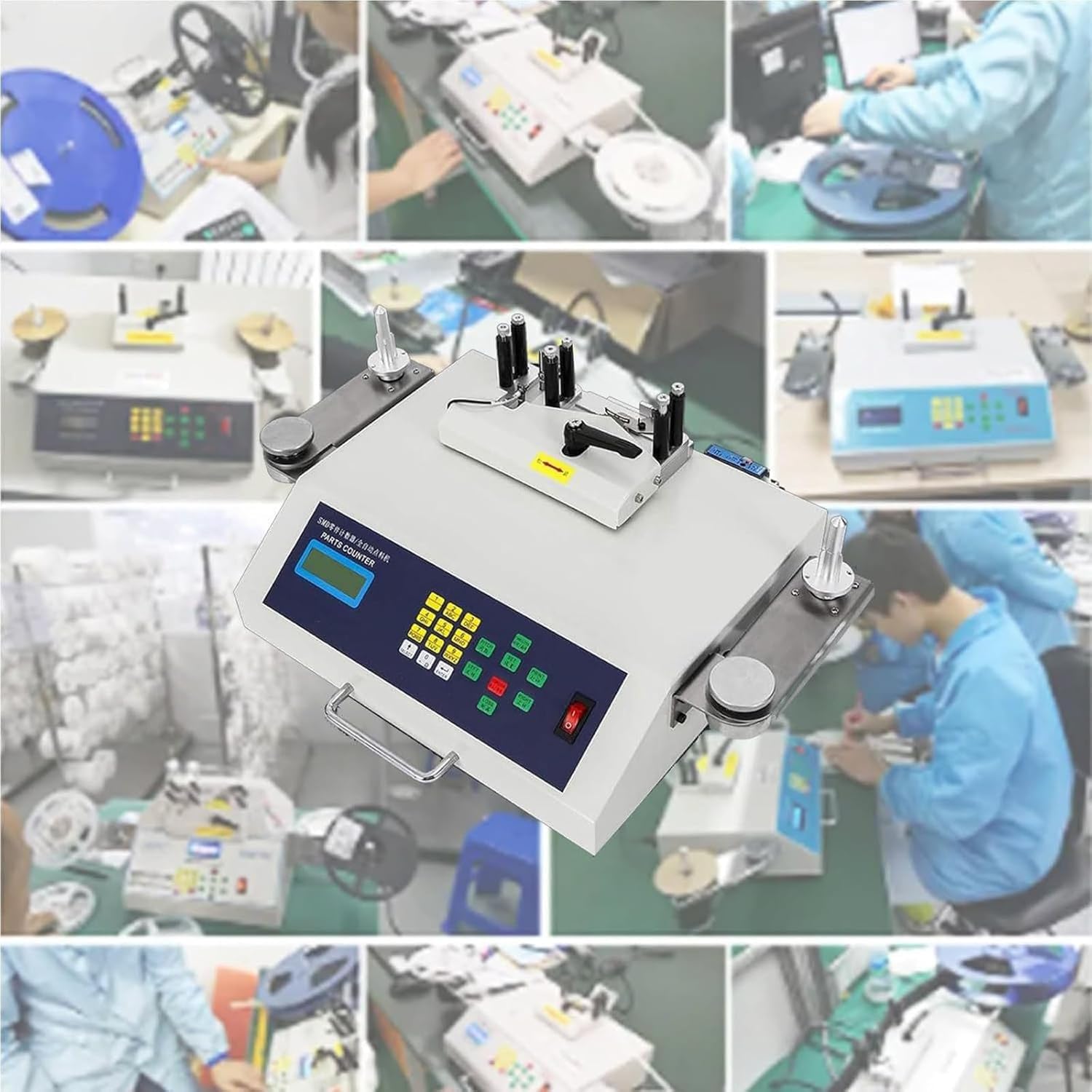 SMT SMD Component Counter, Automatic Counting Machine, LCD Display with Leak Detection, High Sensitivity for Accurate Parts Counting, Ideal for Various Belt Wheel Sizes